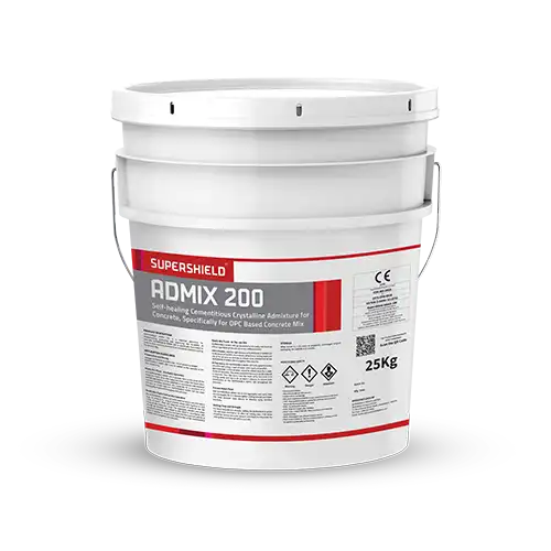 Supershield's Self-Healing Crystalline Waterproofing Admixture for OPC Concrete